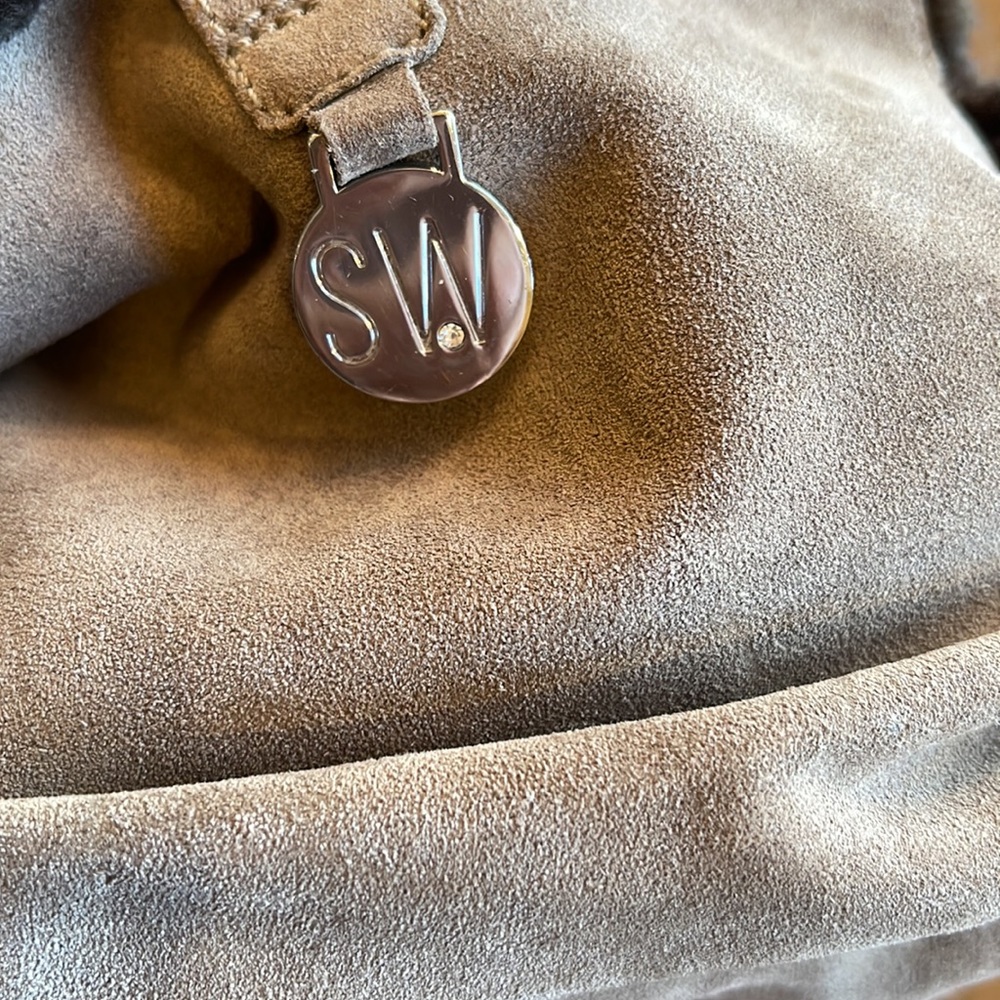 Stuart Weitzman Suede And Shearling Booties Size 7 - image 4